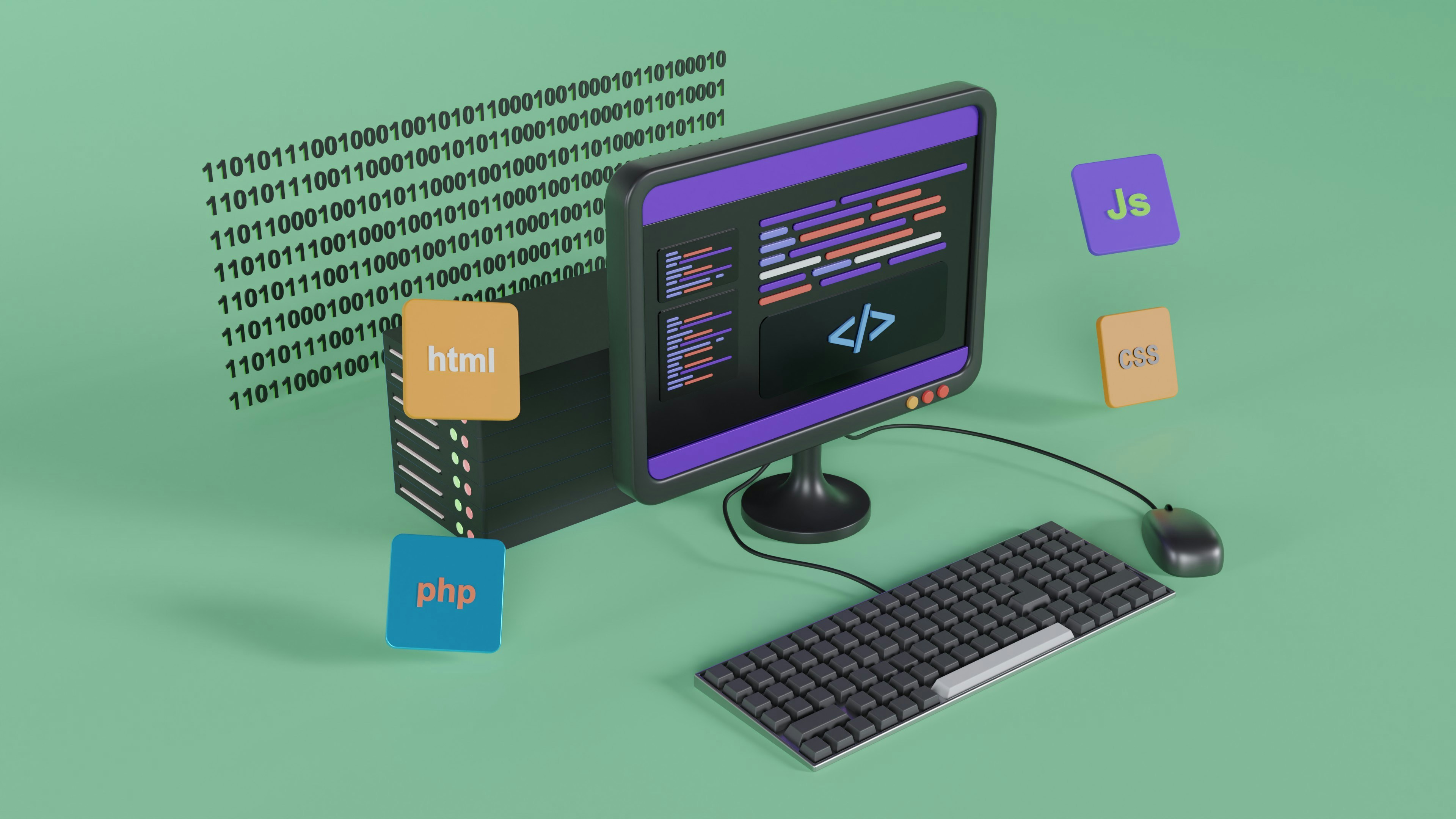 Illustration of web development technologies